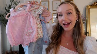 ASMR Thrift Haul  Baby Clothes Books amp Home [upl. by Mala]