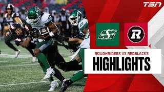 Ottawa RedBlacks vs Saskatchewan Roughriders  CFL HIGHLIGHTS Week 10 [upl. by Anilatac]