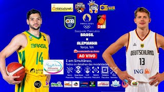 BRASIL X ALEMANHA  BASQUETE MASCULINO  OLIMPÍADAS DE PARIS 2024  Ao vivo em Áudio [upl. by Trauts]