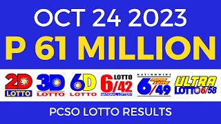 Lotto Result October 24 2023 9pm Complete Details [upl. by Irianat868]