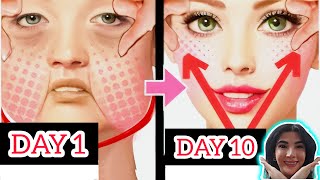 100�fective Face Lifting Exercise For JAWLINE VSHAPED SAGGING CHEEKS Look 10 Years Younger [upl. by Martin409]