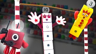 Numberblocks TenVaulting  Learn To Add Large Numbers  Keiths Toy Box [upl. by Nylarahs]