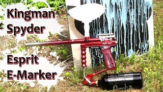 Kingman Spyder Esprit Paintball EMarker  Full Auto and Burst Modes [upl. by Lienaj575]