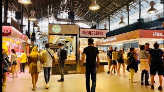 Famous La Boqueria Market Las Ramblas Market in Barcelona [upl. by Evie]