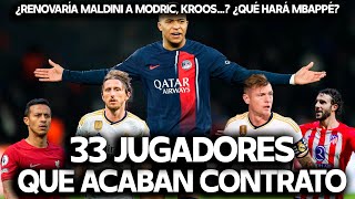 33 JUGADORES QUE ACABAN CONTRATO EN JUNIO MBAPPÉ MODRIC KROOS HERMOSO THIAGOANÁLISIS [upl. by Hume]