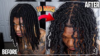 DREADLOCK TwistOut Tutorial In 10 Minutes Or Less  Wash amp Haircut [upl. by Alliw]