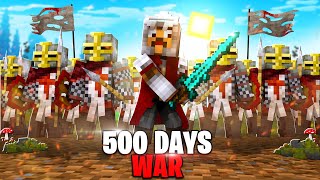 I Survived 500 Days at WAR in Medieval Minecraft [upl. by Nirb]