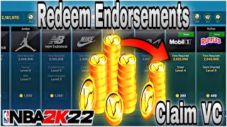 HOW TO COLLECT AND REDEEM ENDORSEMENT DEALS AND CHECKS ON NBA 2K22 NEXT GEN [upl. by Gonnella951]