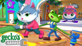 Kats Helicopter Havoc  Geckos Garage  Trucks For Children  Cartoons For Kids [upl. by Hey707]