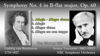 Beethoven Symphony No 4 Toscanini amp NBCso 1951 ベートーヴェン 交響曲第4番 トスカニーニ [upl. by Rask]