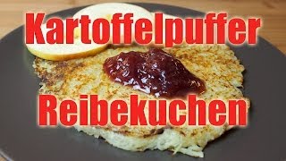 Kartoffelpuffer Reibekuchen  Vegan amp Fettarm Rezept VEGAN [upl. by Atinaej512]