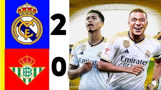 Real Madrid vs Real Betis 20 All Goals amp Highlights 2024 [upl. by Kostman]