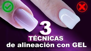 ❌¡NO alinees las uñas así Déjame enseñarte  3 técnicas de alineación con gel  Pinceles de gel [upl. by Eluk]