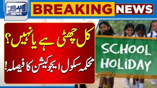 decision of School Education Department For Holidays  Lahore News HD [upl. by Zulema]