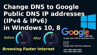 How to Change DNS to Google Public DNS for IPV4 and IPV6 in Windows 10 for Browsing Faster Internet [upl. by Irehs]