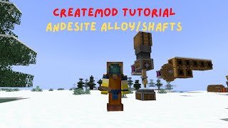 How To Build Andesite Alloy Shafts  Minecraft Create Mod Tutorials [upl. by Webster]