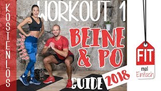 Bein amp PO Workout zum mitmachen  Übungen für Oberschenkel amp Knackpo  TAG 1 [upl. by Elisabetta]