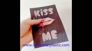 Kiss Me design soft tpu material lenticular clothing 3d lenticular fabric sheets heat transfer [upl. by Leugimsiul843]