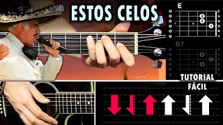 Estos Celos  Vicente Fernández GUITARRA Tutorial  Acordes [upl. by Milli857]