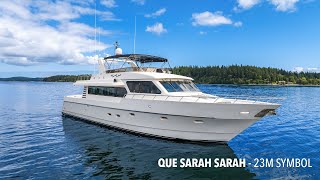 QUE SARAH SARAH 76’ 5” 2329m Symbol 1998 Available for Sale [upl. by Meave]