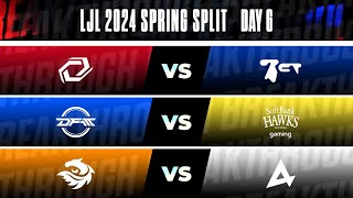 LJL 2024 Spring Split Day 6  SG vs BCT  DFM vs SHG  V3 vs AXC [upl. by Yortal]