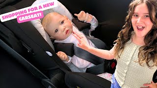 BABY SASKIAS FIRST CARSEAT  REBORN SHOPPING DAY [upl. by Haon358]