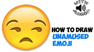 How to Draw Unamused Face Emoji [upl. by Aenahs]