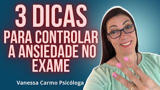 3 Dicas Para Controlar a Ansiedade no Exame Prático de Direção  Vanessa Carmo Psicóloga [upl. by Atteinotna303]