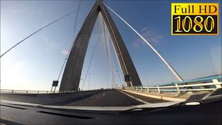 LE PONT DE NORMANDIE EN CAMERA EMBARQUÉE  GoPro  1080pHD  août 2018 [upl. by Eimmat]