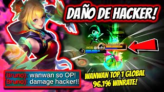 ¡SU ESTILO DE JUEGO ES DEMASIADO FRENETICO WANWAN TOP 1 GLOBAL 961 WINRATE  MOBILE LEGENDS [upl. by Egerton]