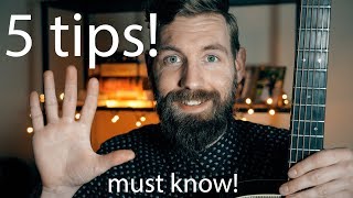 5 MUST KNOW tips for your acoustic playing [upl. by Anirrehs]