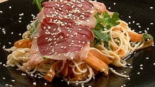 Salade de canard au sésame et aux nouilles soba par Christophe Casazza [upl. by Brodie]