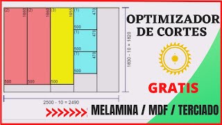 OPTIMIZADOR DE CORTES DE MELAMINA GRATIS ✅ OPTIMIZADOR DE CORTES ONLINE [upl. by Aisilef]