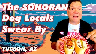 AMAZING MEXICAN STREET FOOD Sonoran Hot Dog in Tucson ARIZONA [upl. by Ahsilla]