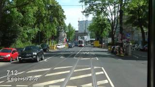 Straßenbahn Düsseldorf linia 712 [upl. by Brod]