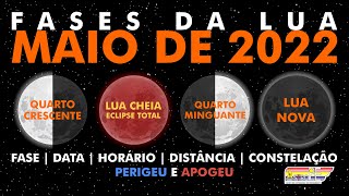 Fases da Lua em maio de 2022 [upl. by Phail401]