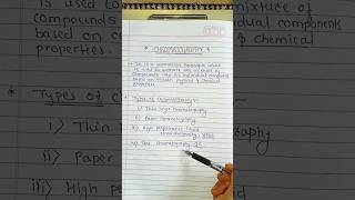 CHROMATOGRAPHY Analytical Chemistry shorts ytshorts chemistry [upl. by Ayalahs]