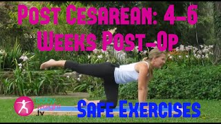 Safe Exercises After A Cesarean 46 Weeks PostOp 2 Full Video [upl. by Hsirahc]