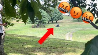 They Tried Hitting Us With Golf Balls Pranking Golfers [upl. by Eitteb2]