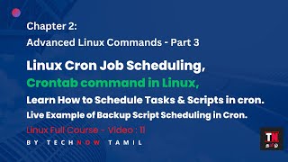 Scheduling tasks using Crontab  Learn Cron Job in Linux  Linux full course [upl. by Adnav]