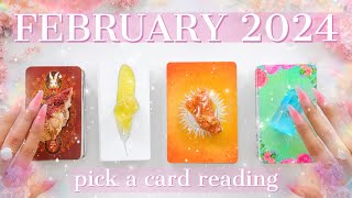 megadetailed🔎🔮FEBRUARY 2024 LOVE Predictions💕💏🔥✨Tarot Card Reading✨🔮🧚‍♂️PickACard✨ [upl. by At]