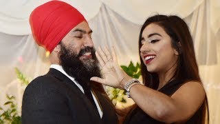 Jagmeet Singh proposes to designer Gurkiran Kaur [upl. by Hartfield]