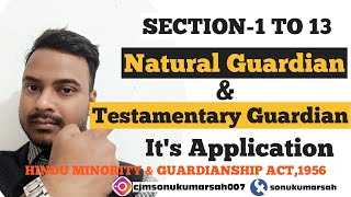 Hindu minority amp guardianship Act1956its applicationnatural guardiantestamentary guardian [upl. by Angadresma]