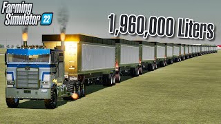 How Many Trailers Can You Pull amp other bad ideas  Farming Simulator 22 [upl. by Slemmer]