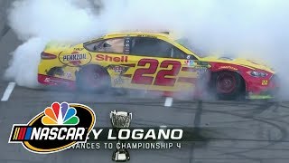 Joey Logano wins Martinsville advances to championship I NASCAR I NBC Sports [upl. by Dulce606]