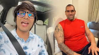 Finally The Great Khali Se Mil Liya 😱  Sourav Joshi vlogs [upl. by Hickie]