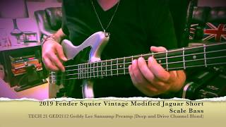 2019 Fender Squier Vintage Modified Jaguar SS Bass and Tech 21 GED2112 Geddy Lee Sansamp [upl. by Minica]