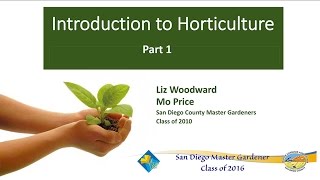 Introduction To Horticulture Part 1 [upl. by Walworth]