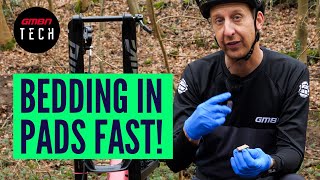 How To Fit And Bed In Disk Brake Pads At The Trailhead  Tips For Bedding In Brakes Fast [upl. by Toll288]