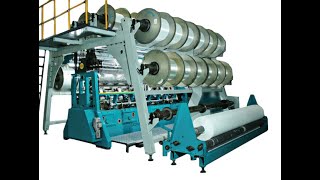 Raschel Double needle bar Warp knitting machine [upl. by Josephina325]